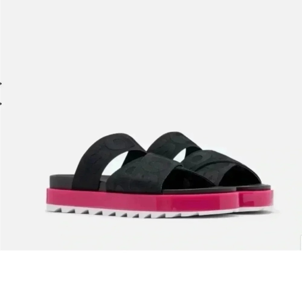 SOREL Black & Punch Pink Roaming Sport Women Sandal, US 8